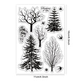 Craspire Tree, Forest, Plants Clear Stamps Silicone Stamp Seal for Card Making Decoration and DIY Scrapbooking