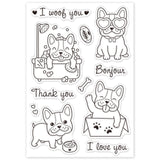 Craspire Fawdow, Fawdow in the Bath, Pet Dog Clear Silicone Stamp Seal for Card Making Decoration and DIY Scrapbooking