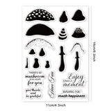 Craspire Mushroom Blessings Clear Silicone Stamp Seal for Card Making Decoration and DIY Scrapbooking