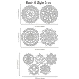 CRASPIRE Mandala Flower, Flower Embossing Carbon Steel Cutting Dies Stencils, for DIY Scrapbooking/Photo Album, Decorative Embossing DIY Paper Card