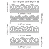CRASPIRE Ball Corners, Football, Basketball, Football, Baseball Carbon Steel Cutting Dies Stencils, for DIY Scrapbooking/Photo Album, Decorative Embossing DIY Paper Card