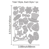 CRASPIRE Winter, Christmas, Hat Scarf Carbon Steel Cutting Dies Stencils, for DIY Scrapbooking/Photo Album, Decorative Embossing DIY Paper Card
