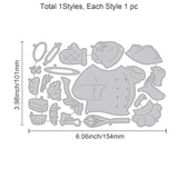 CRASPIRE Dessert Chef Carbon Steel Cutting Dies Stencils, for DIY Scrapbooking/Photo Album, Decorative Embossing DIY Paper Card