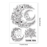 Craspire Moon, Flower Stamps Silicone Stamp Seal for Card Making Decoration and DIY Scrapbooking