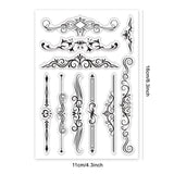 Craspire Dividing Line, European Style, Lace, Baroque Stamps Silicone Stamp Seal for Card Making Decoration and DIY Scrapbooking