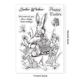 Craspire Easter, Bunny, Greetings Clear Silicone Stamp Seal for Card Making Decoration and DIY Scrapbooking