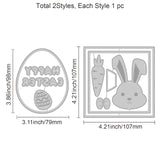 CRASPIRE Easter Bunny Border Carbon Steel Cutting Dies Stencils, for DIY Scrapbooking/Photo Album, Decorative Embossing DIY Paper Card