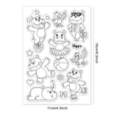 Craspire Hippo, Funny, Cute Clear Silicone Stamp Seal for Card Making Decoration and DIY Scrapbooking