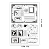 Craspire Vintage, Postcard, Stamp, Postmark, Postage Clear Silicone Stamp Seal for Card Making Decoration and DIY Scrapbooking