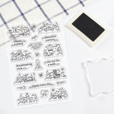 Craspire PVC Plastic Stamps, for DIY Scrapbooking, Photo Album Decorative, Cards Making, Stamp Sheets, Building Pattern, 16x11x0.3cm