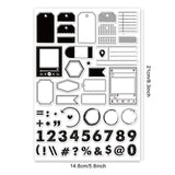 Craspire Sticky Notes and Numbers Clear Silicone Stamp Seal for Card Making Decoration and DIY Scrapbooking