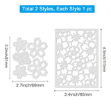 CRASPIRE Sakura and Sakura Background Frame Carbon Steel Cutting Dies Stencils, for DIY Scrapbooking/Photo Album, Decorative Embossing DIY Paper Card
