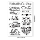 Craspire Valentine's Day Word Clear Stamps Seal for Card Making Decoration and DIY Scrapbooking
