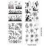 Craspire Fairy and Butterfly Stamp Clear Silicone Stamp Seal for Card Making Decoration and DIY Scrapbooking