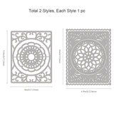 CRASPIRE Mandala, Layered Floral Frame Carbon Steel Cutting Dies Stencils, for DIY Scrapbooking/Photo Album, Decorative Embossing DIY Paper Card