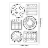 Craspire Date and Timetable, Time Pie Chart, Calendar Planner, 31 Day Calendar, 21 Day Challenge Clear Stamps Silicone Stamp Seal for Card Making Decoration and DIY Scrapbooking