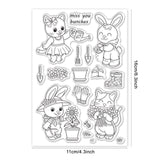 Craspire Animals, Gardener, Planting, Flowers, Leaves Clear Silicone Stamp Seal for Card Making Decoration and DIY Scrapbooking