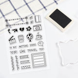 Craspire PVC Plastic Stamps, for DIY Scrapbooking, Photo Album Decorative, Cards Making, Stamp Sheets, Book Pattern, 16x11x0.3cm