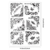 CRASPIRE Flower, Butterfly Corner Clear Silicone Stamp Seal for Card Making Decoration and DIY Scrapbooking