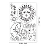 Craspire Sun and Moon Clear Stamps Silicone Stamp Seal for Card Making Decoration and DIY Scrapbooking