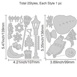CRASPIRE Christmas Snowman, Winter Carbon Steel Cutting Dies Stencils, for DIY Scrapbooking/Photo Album, Decorative Embossing DIY Paper Card