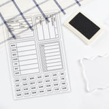 Craspire PVC Plastic Stamps, for DIY Scrapbooking, Photo Album Decorative, Cards Making, Stamp Sheets, Word, 16x11x0.3cm