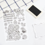 Craspire Bumblebee, Hive, Flower Clear Stamps Silicone Stamp Seal for Card Making Decoration and DIY Scrapbooking