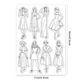 Craspire Vintage Fashion Women Beauties people Clear Silicone Stamp Seal for Card Making Decoration and DIY Scrapbooking