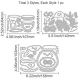 CRASPIRE Birds, Afternoon Tea, Flowers, Leaves Carbon Steel Cutting Dies Stencils, for DIY Scrapbooking/Photo Album, Decorative Embossing DIY Paper Card