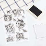 Craspire Clear Silicone Stamp Seal for Card Making Decoration and DIY Scrapbooking, Including Cat, Butterfly