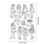 Craspire Retro People Childhood Clear Silicone Stamp Seal for Card Making Decoration and DIY Scrapbooking