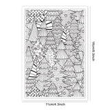 Craspire Comic Pine Forest, Winter Trees, Pine Tree Background, Christmas Tree Clear Stamps Seal for Card Making Decoration and DIY Scrapbooking