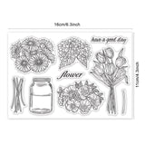 Craspire Vases, Sunflowers, Tulips, Poppies, Hydrangeas Clear Silicone Stamp Seal for Card Making Decoration and DIY Scrapbooking