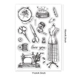 Craspire Vintage, Sewing Clear Stamps Silicone Stamp Seal for Card Making Decoration and DIY Scrapbooking