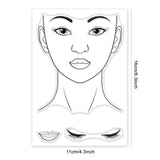 Craspire Face Five Senses Eye Eyebrow Lips Nose Clear Silicone Stamp Seal for Card Making Decoration and DIY Scrapbooking