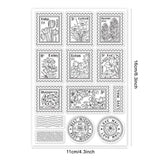 Craspire Floral Stamps, Floral Postmarks Clear Silicone Stamp Seal for Card Making Decoration and DIY Scrapbooking