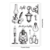 Craspire Lamp, Candle, Retro, Street Light Clear Silicone Stamp Seal for Card Making Decoration and DIY Scrapbooking