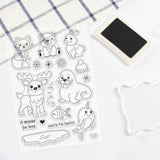 Craspire Arctic Critters, Reindeer, Polar Bear, Arctic Fox, Rabbit, Walrus, Narwhal Clear Silicone Stamp Seal for Card Making Decoration and DIY Scrapbooking