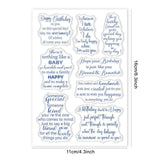 Craspire Birthday Blessing Words Silicone Clear Stamps with Happy Birthday for Card Making DIY Scrapbooking Photo Album Decorative Paper Craft,6.3x4.5 Inches