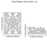 CRASPIRE 2pcs Stitched Petal Frame, Floral Corner, Butterfly Carbon Steel Cutting Dies Stencils, for DIY Scrapbooking/Photo Album, Decorative Embossing DIY Paper Card