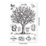 Craspire Fruit Tree, Pomegranate Tree, Pine Tree, Rabbit, Bird Clear Silicone Stamp Seal for Card Making Decoration and DIY Scrapbooking