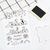 Craspire Clear Silicone Stamp Seal for Card Making Decoration and DIY Scrapbooking, Including Animals, Stars, Moon, Fireworks, Rainbow, Clouds