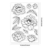 Craspire Peony Clear Silicone Stamp Seal for Card Making Decoration and DIY Scrapbooking