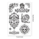 CRASPIRE Halloween, Dia De Los Muertos, Skeleton Stamp Clear Silicone Stamp Seal for Card Making Decoration and DIY Scrapbooking