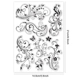 CRASPIRE Decorative Lace, Flowers Clear Stamps Silicone Stamp Seal for Card Making Decoration and DIY Scrapbooking