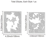 CRASPIRE 2 Pieces Hummingbird, Flowers, Tropical Leaves Carbon Steel Cutting Dies Stencils, for DIY Scrapbooking/Photo Album, Decorative Embossing DIY Paper Card