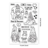 Craspire Recovery Gnome, Sick, Doctor Gnome Clear Silicone Stamp Seal for Card Making Decoration and DIY Scrapbooking