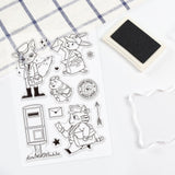 Craspire Animal, Envelope, Postman, Fox, Hamster, Rabbit, Cat Clear Silicone Stamp Seal for Card Making Decoration and DIY Scrapbooking