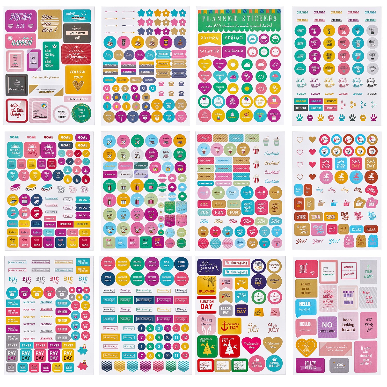 Planner Stickers Set