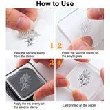 Craspire Plants Letters Thanks Word Clear Silicone Stamp Seal for Card Making Decoration and DIY Scrapbooking